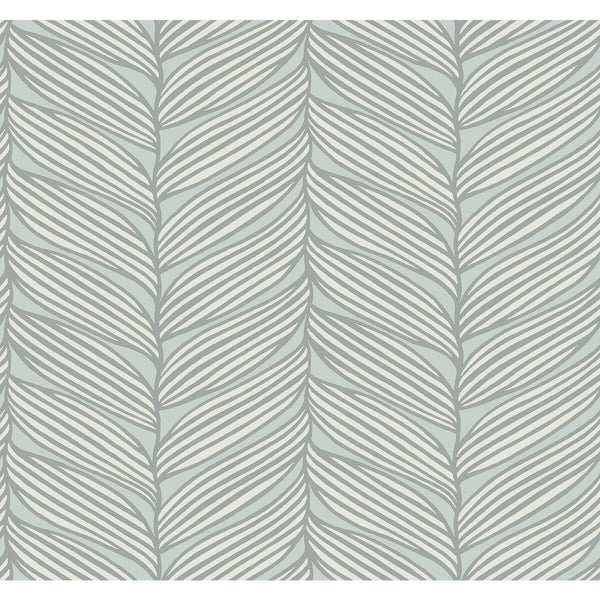 Kravet Design - W4106-1511 Blue | Kravet Design | Antonina Vella Modern Metals Second Edition | Botanical & Floral Metallic Wallcovering Print