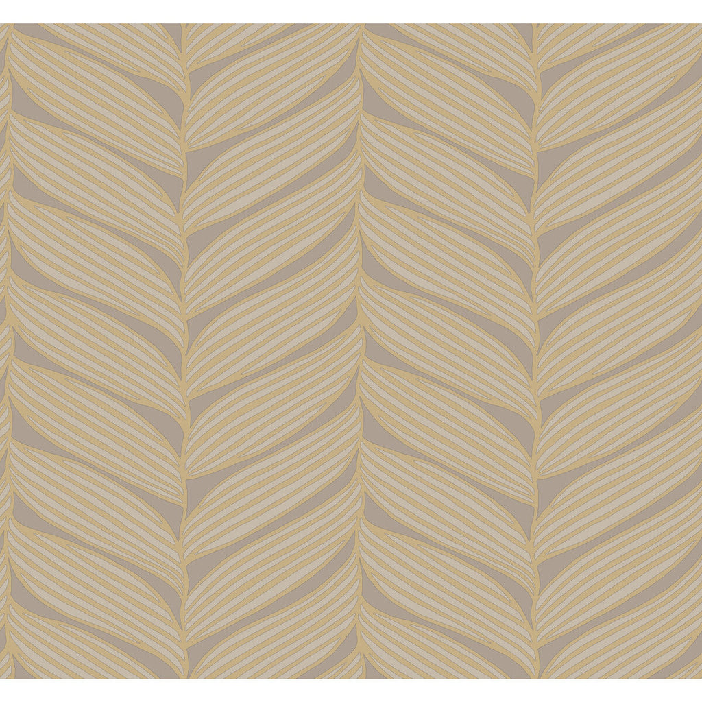 Kravet Design - W4106-411 Grey | Kravet Design | Antonina Vella Modern Metals Second Edition | Botanical & Floral Metallic Wallcovering Print