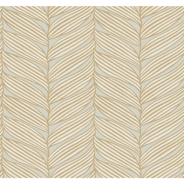 Kravet Design - W4106-416 Neutral | Kravet Design | Antonina Vella Modern Metals Second Edition | Botanical & Floral Metallic Wallcovering Print