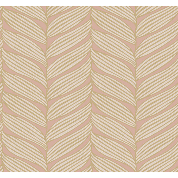 Kravet Design - W4106-417 Pink | Kravet Design | Antonina Vella Modern Metals Second Edition | Botanical & Floral Metallic Wallcovering Print