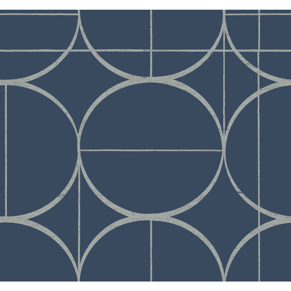 Kravet Design - Navy Wallcovering | Kravet