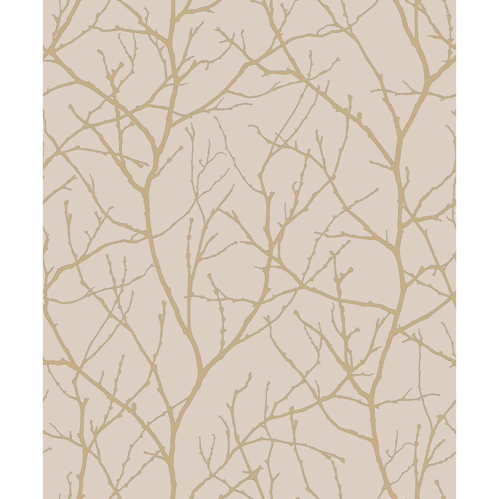 Kravet Design - W4109-416 Beige | Kravet Design | Antonina Vella Modern Metals Second Edition | Botanical & Floral Metallic Wallcovering Print