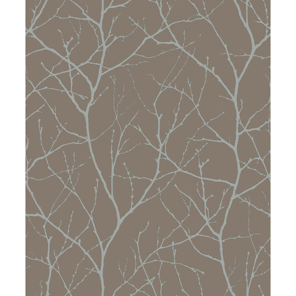 Kravet Design - W4109-611 Brown | Kravet Design | Antonina Vella Modern Metals Second Edition | Botanical & Floral Metallic Wallcovering Print