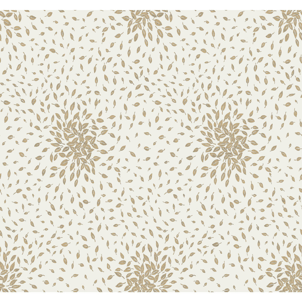 Kravet Design - W4110-14 Neutral | Kravet Design | Antonina Vella Modern Metals Second Edition | Botanical & Floral Metallic Wallcovering Print