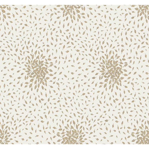 Kravet Design - W4110-14 Neutral | Kravet Design | Antonina Vella Modern Metals Second Edition | Botanical & Floral Metallic Wallcovering Print