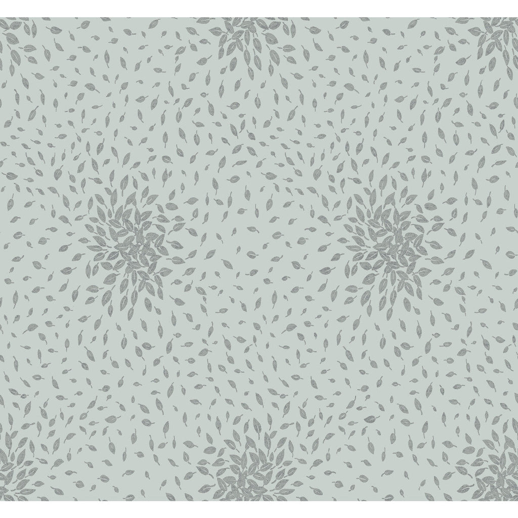 Kravet Design - W4110-1511 Blue | Kravet Design | Antonina Vella Modern Metals Second Edition | Botanical & Floral Metallic Wallcovering Print