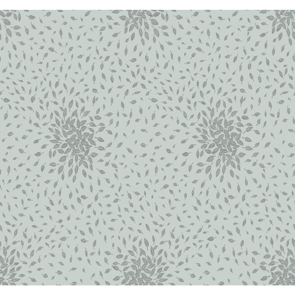 Kravet Design - W4110-1511 Blue | Kravet Design | Antonina Vella Modern Metals Second Edition | Botanical & Floral Metallic Wallcovering Print