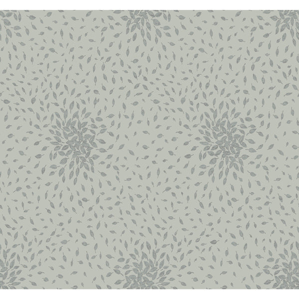 Kravet Design - W4110-311 Green | Kravet Design | Antonina Vella Modern Metals Second Edition | Botanical & Floral Metallic Wallcovering Print