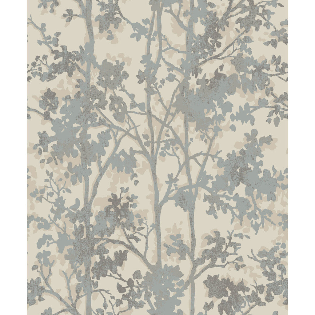 Kravet Design - W4113-1611 Neutral | Kravet Design | Antonina Vella Modern Metals Second Edition | Botanical & Floral Metallic Wallcovering Print