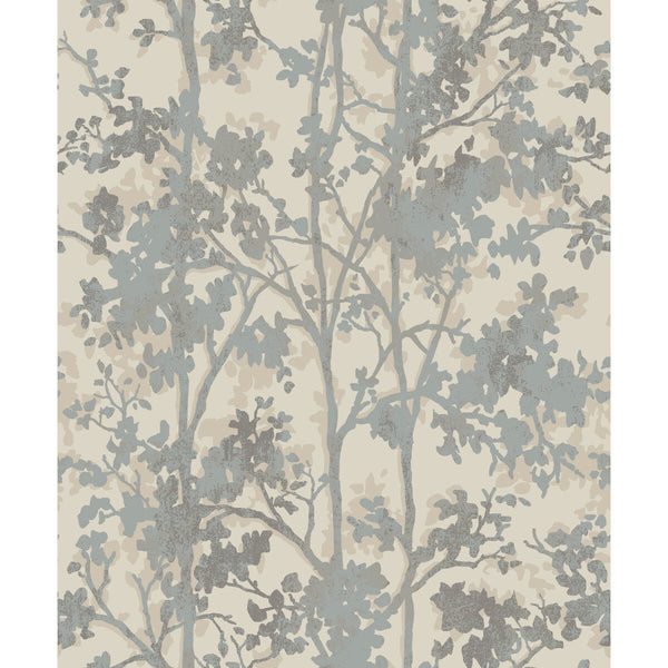 Kravet Design - W4113-1611 Neutral | Kravet Design | Antonina Vella Modern Metals Second Edition | Botanical & Floral Metallic Wallcovering Print
