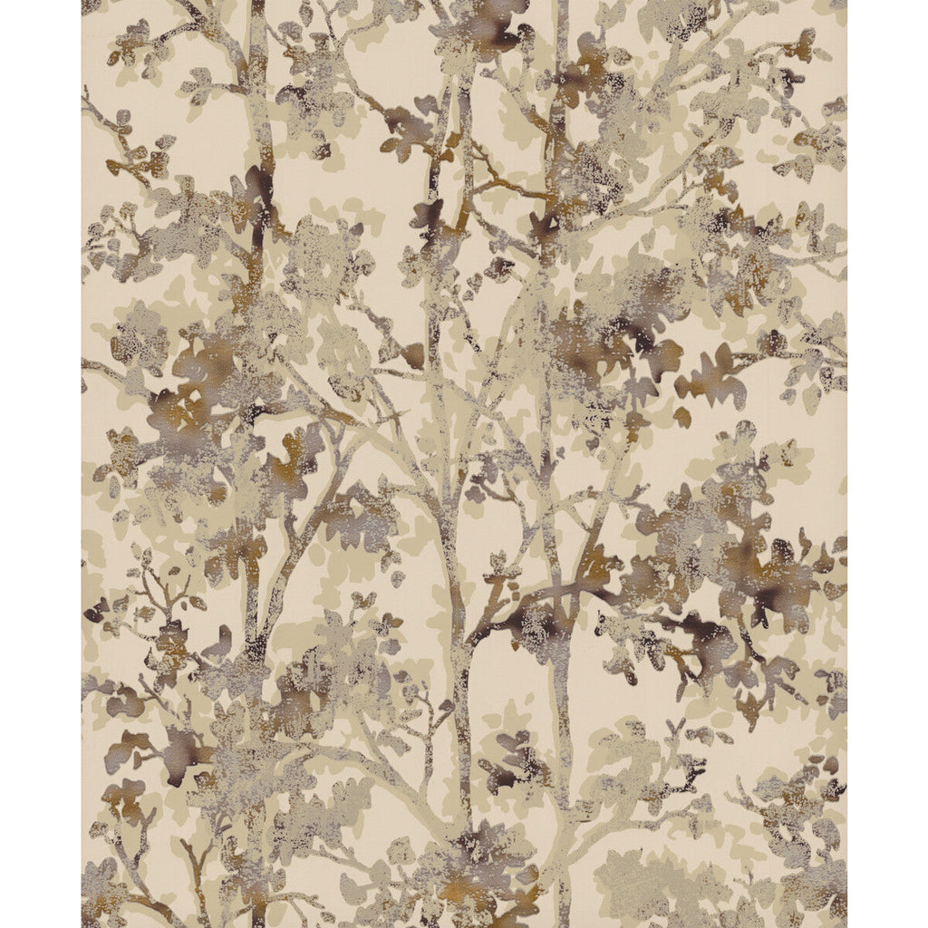 Kravet Design - W4113-416 Beige | Kravet Design | Antonina Vella Modern Metals Second Edition | Botanical & Floral Metallic Wallcovering Print