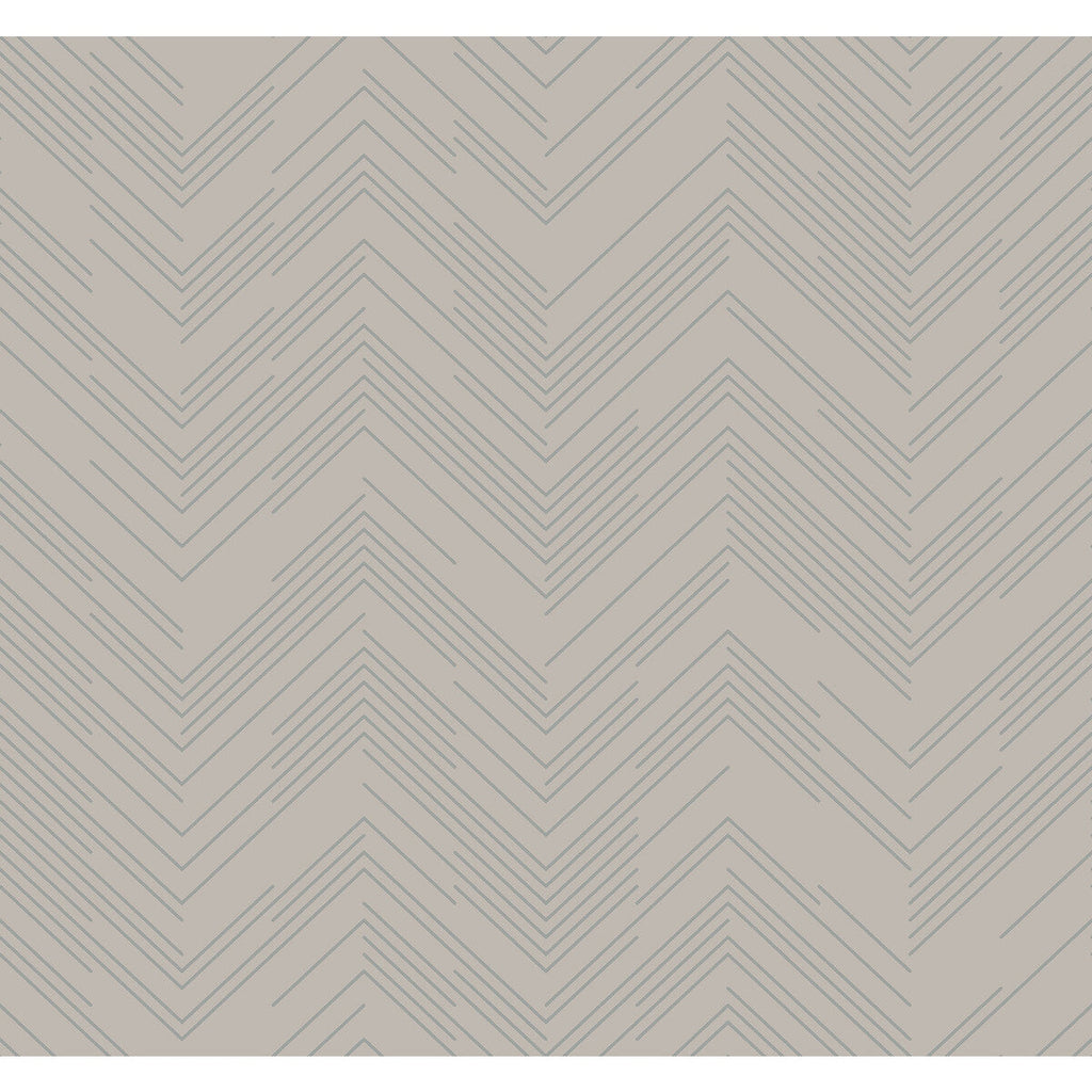 Kravet Design - W4114-1611 Taupe | Kravet Design | Antonina Vella Modern Metals Second Edition |Herringbone/Tweed Metallic Wallcovering Print