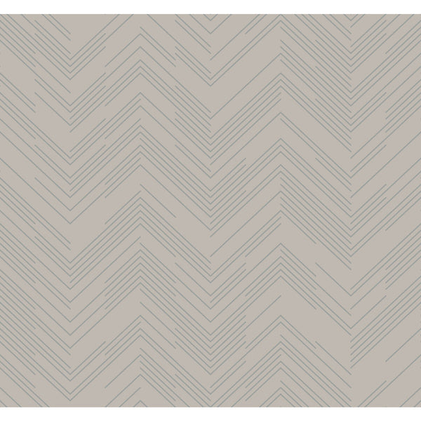 Kravet Design - W4114-1611 Taupe | Kravet Design | Antonina Vella Modern Metals Second Edition |Herringbone/Tweed Metallic Wallcovering Print