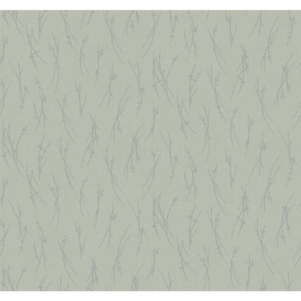 Kravet Design - W4115-311 Green | Kravet Design | Antonina Vella Modern Metals Second Edition | Botanical & Floral Metallic Wallcovering Print