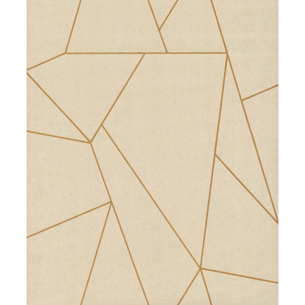 Kravet Design - W4116-416 Neutral | Kravet Design | Antonina Vella Modern Metals Second Edition |Geometric Metallic Wallcovering Print