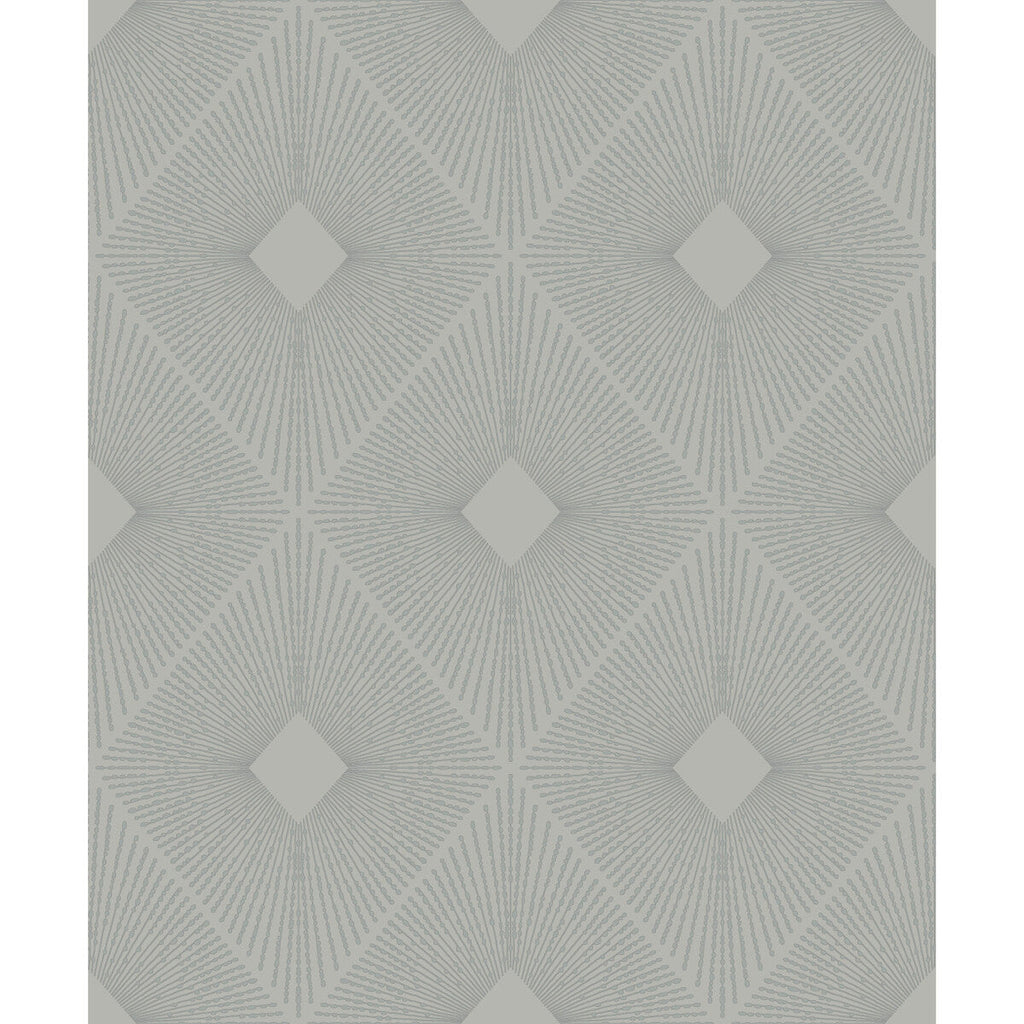 Kravet Design - W4117-11 Light Grey | Kravet Design | Antonina Vella Modern Metals Second Edition |Diamond Metallic Wallcovering Print