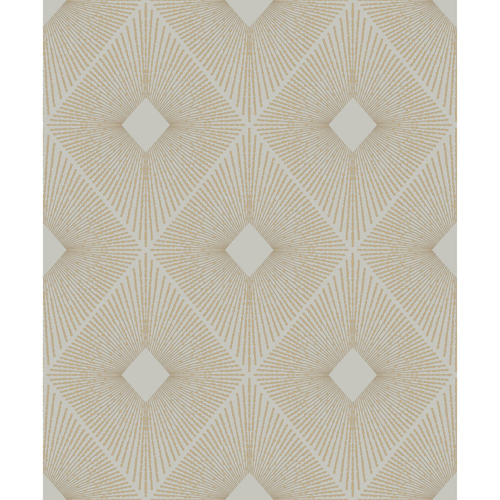 Kravet Design - W4117-416 Grey | Kravet Design | Antonina Vella Modern Metals Second Edition |Diamond Metallic Wallcovering Print