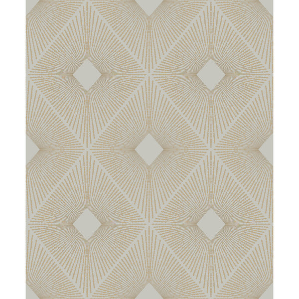 Kravet Design - W4117-416 Grey | Kravet Design | Antonina Vella Modern Metals Second Edition |Diamond Metallic Wallcovering Print