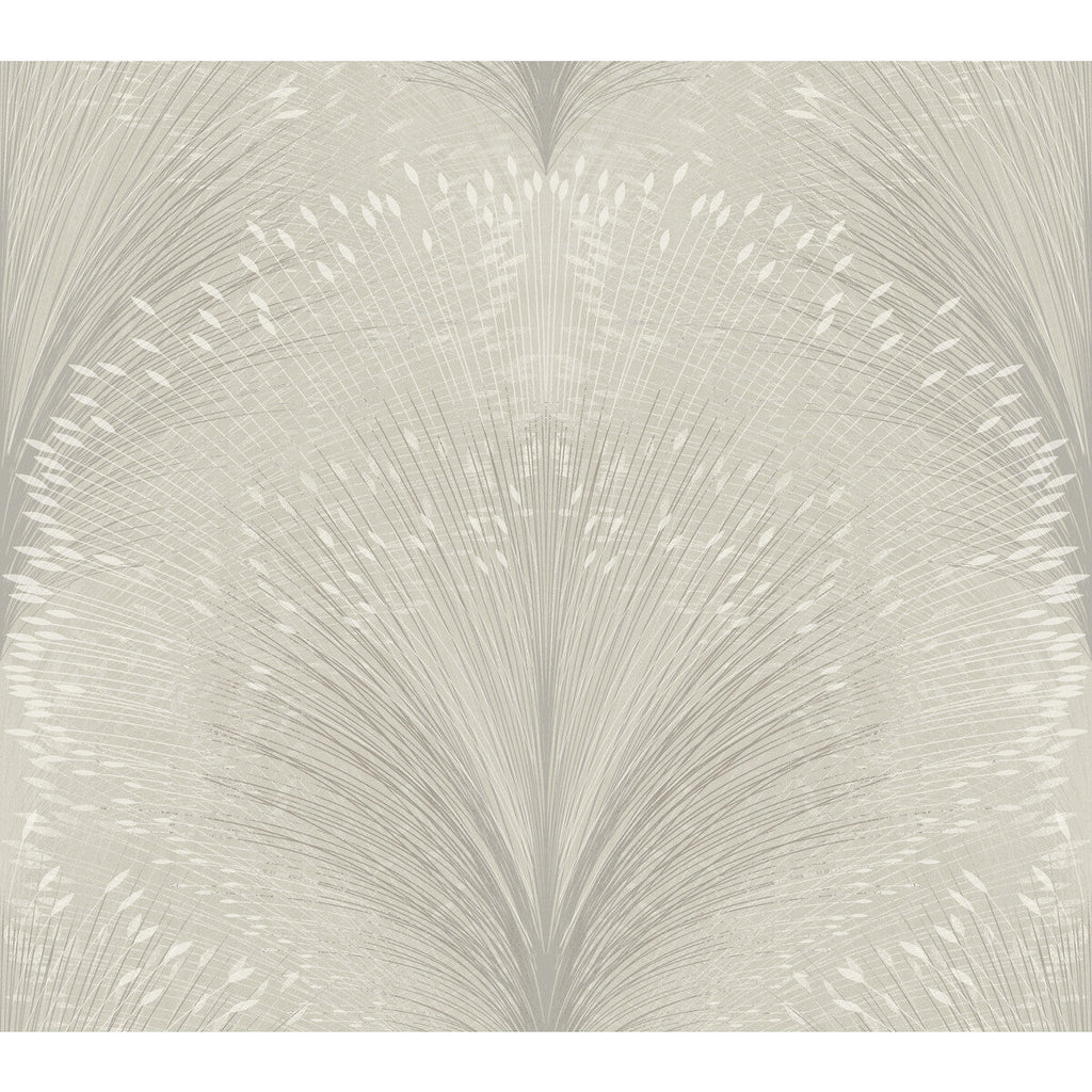 Kravet Design - W4118-11 Grey | Kravet Design | New Origins | Botanical & Floral Metallic Wallcovering Print