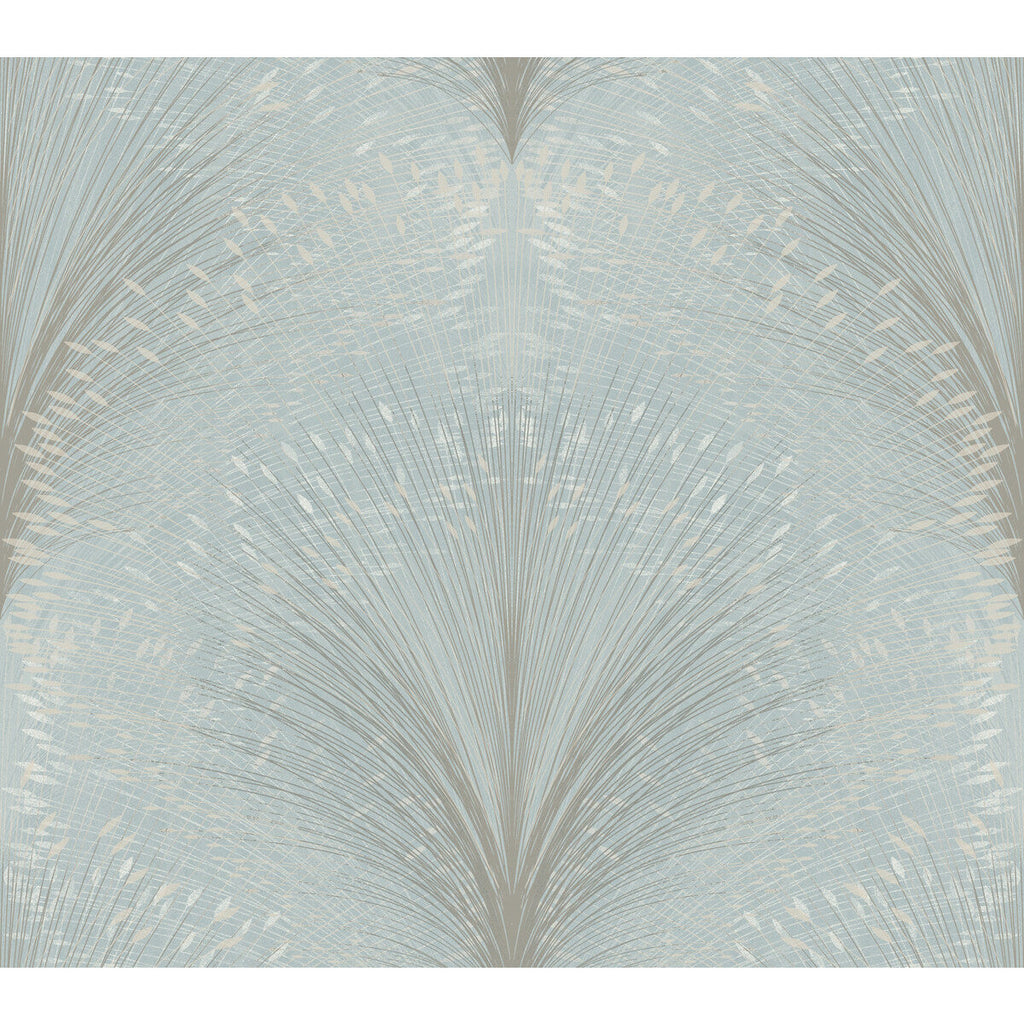 Kravet Design - W4118-1511 Light Blue | Kravet Design | New Origins | Botanical & Floral Metallic Wallcovering Print