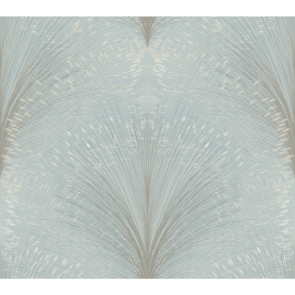 Kravet Design - W4118-1511 Light Blue | Kravet Design | New Origins | Botanical & Floral Metallic Wallcovering Print