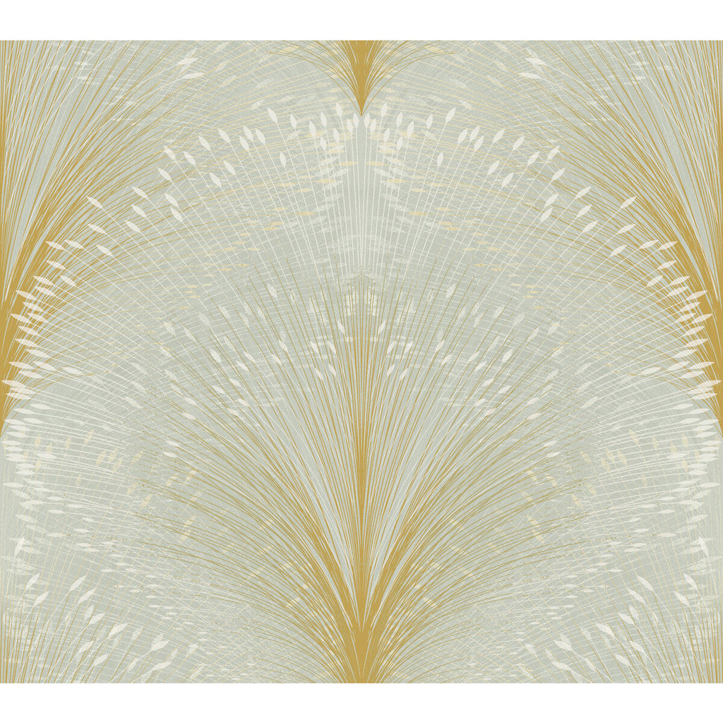 Kravet Design - W4118-54 Light Blue | Kravet Design | New Origins | Botanical & Floral Metallic Wallcovering Print