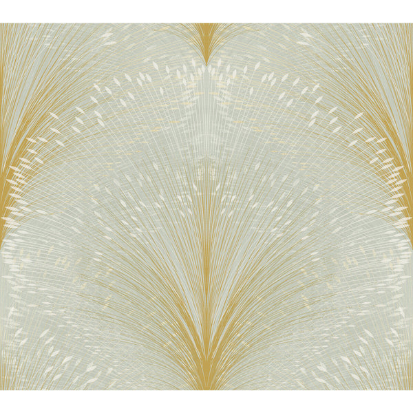 Kravet Design - W4118-54 Light Blue | Kravet Design | New Origins | Botanical & Floral Metallic Wallcovering Print