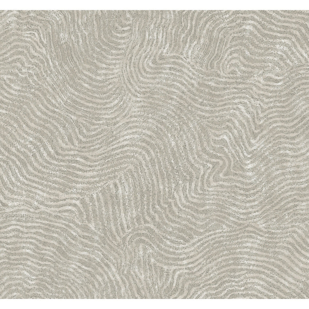 Kravet Design - W4123-11 Grey | Kravet Design | New Origins | Abstract Metallic Wallcovering Print