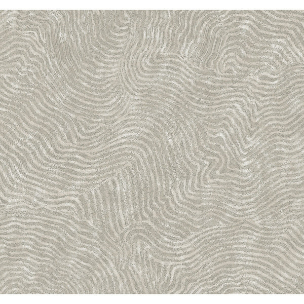 Kravet Design - W4123-11 Grey | Kravet Design | New Origins | Abstract Metallic Wallcovering Print