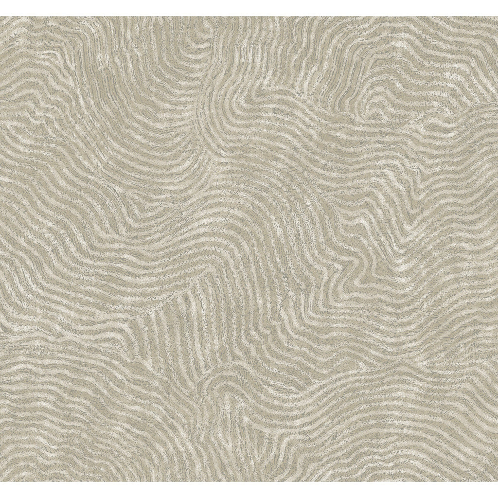 Kravet Design - W4123-16 Beige | Kravet Design | New Origins | Abstract Metallic Wallcovering Print