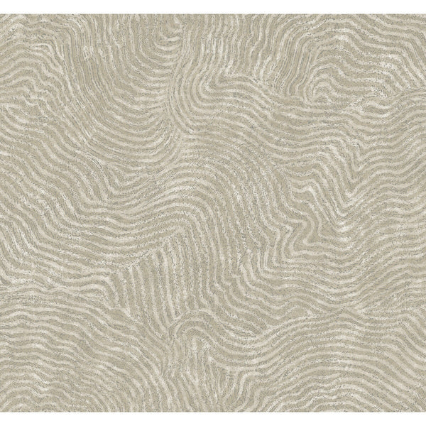 Kravet Design - W4123-16 Beige | Kravet Design | New Origins | Abstract Metallic Wallcovering Print