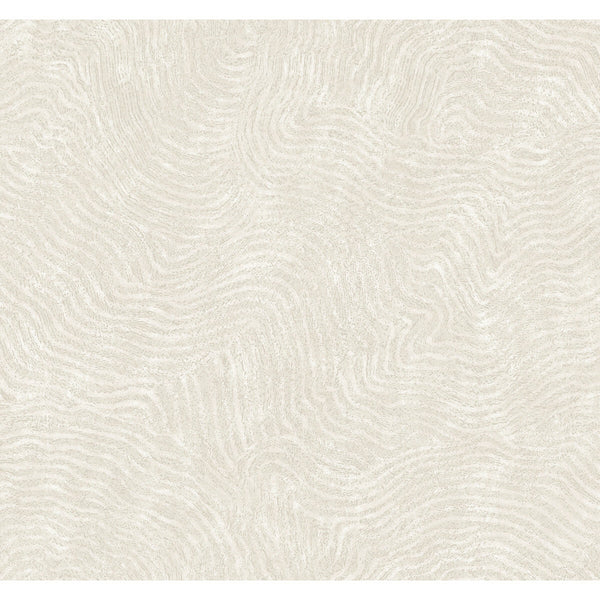 W4123-1 White | Kravet Design | New Origins | Abstract Metallic Wallcovering Print