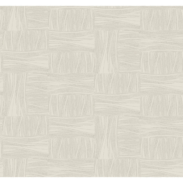 Kravet Design - W4124-106 Taupe | Kravet Design | New Origins |Geometric Metallic Wallcovering Print