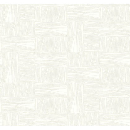 W4124-1 White | Kravet Design | New Origins |Geometric Metallic Wallcovering Print