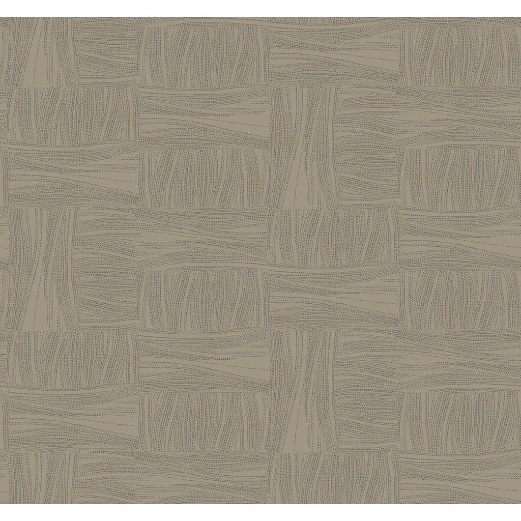 Kravet Design - W4124-611 Brown | Kravet Design | New Origins |Geometric Metallic Wallcovering Print