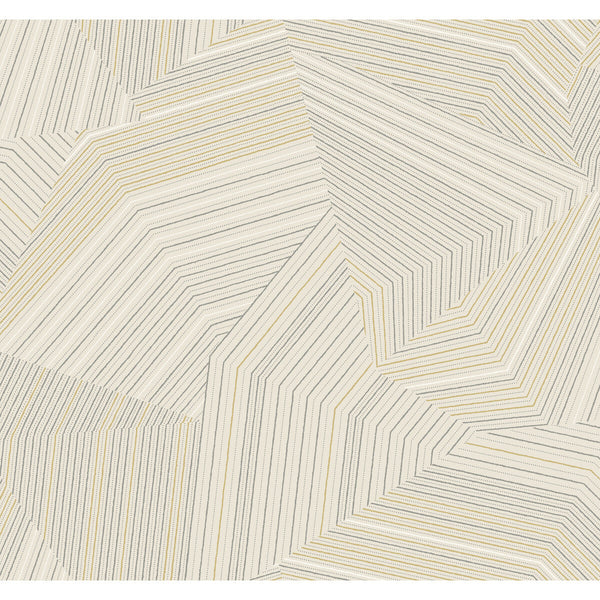 Kravet Design - W4128-1611 Beige | Kravet Design | New Origins |Geometric Metallic Wallcovering Print