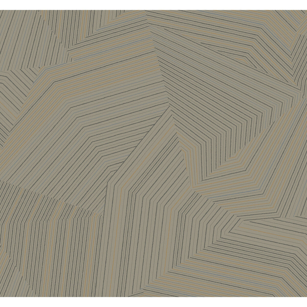 Kravet Design - W4128-411 Gold | Kravet Design | New Origins |Geometric Metallic Wallcovering Print