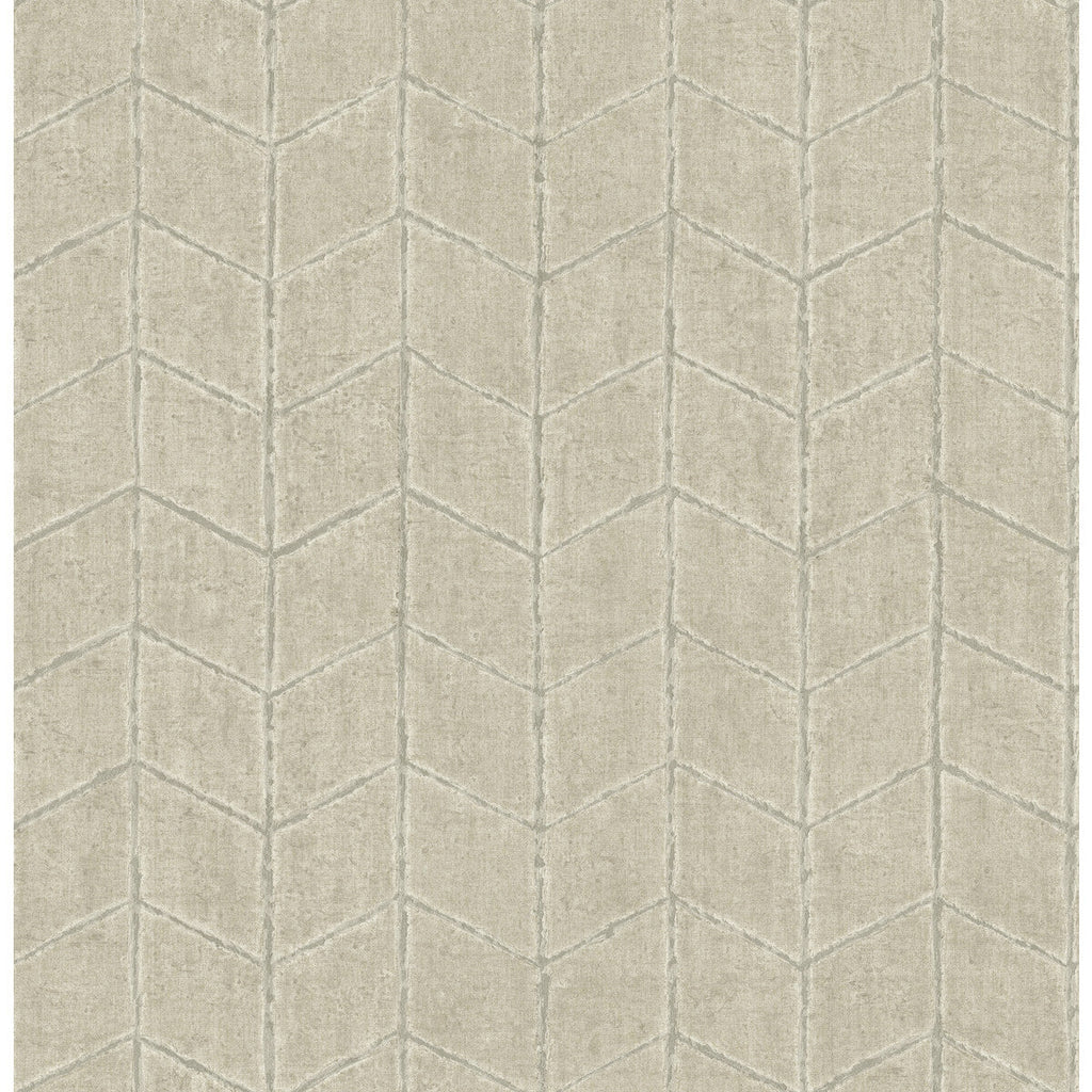 Kravet Design - W4129-106 Taupe | Kravet Design | New Origins |Herringbone/Tweed Metallic Wallcovering Print