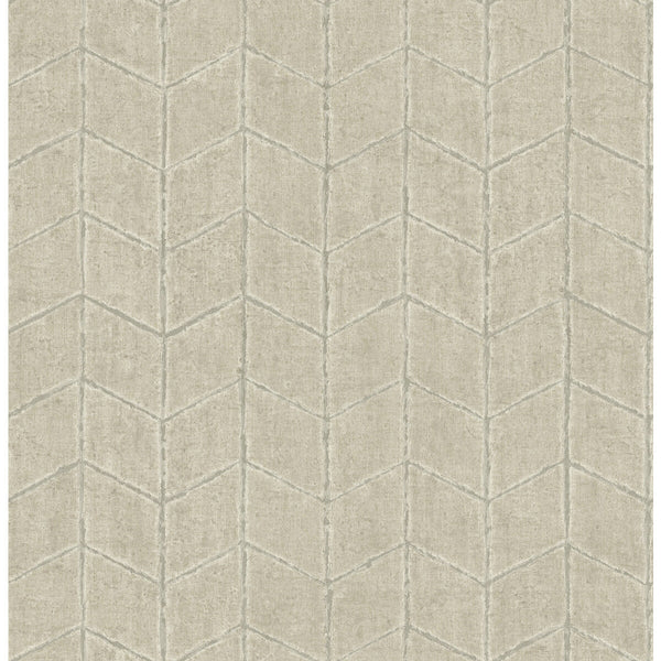 Kravet Design - W4129-106 Taupe | Kravet Design | New Origins |Herringbone/Tweed Metallic Wallcovering Print