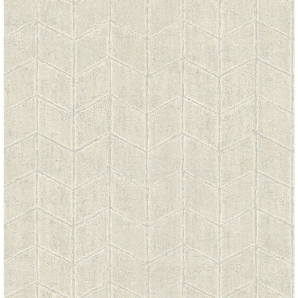 Kravet Design - W4129-1101 Light Grey | Kravet Design | New Origins |Herringbone/Tweed Metallic Wallcovering Print