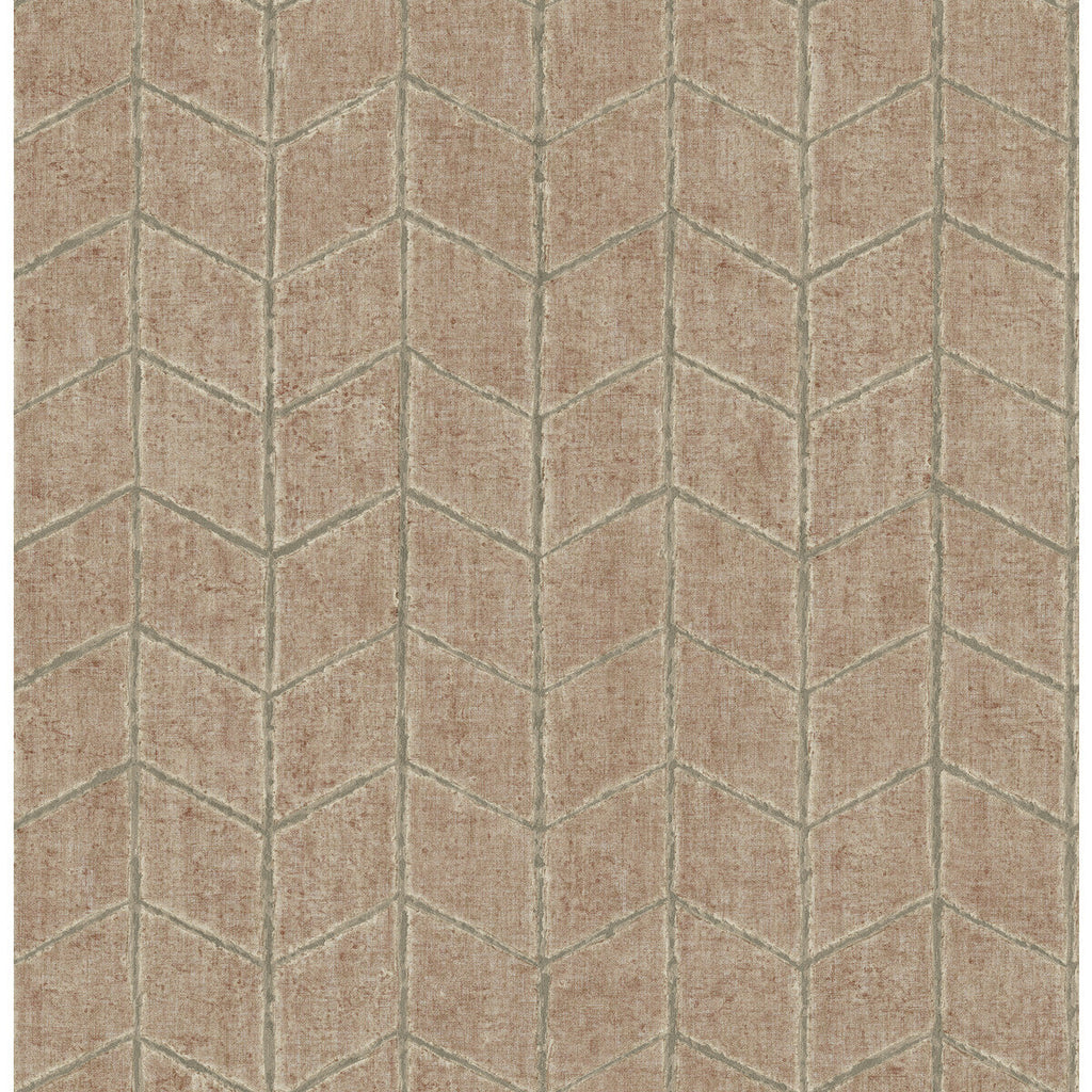 Kravet Design - W4129-119 Red | Kravet Design | New Origins |Herringbone/Tweed Metallic Wallcovering Print