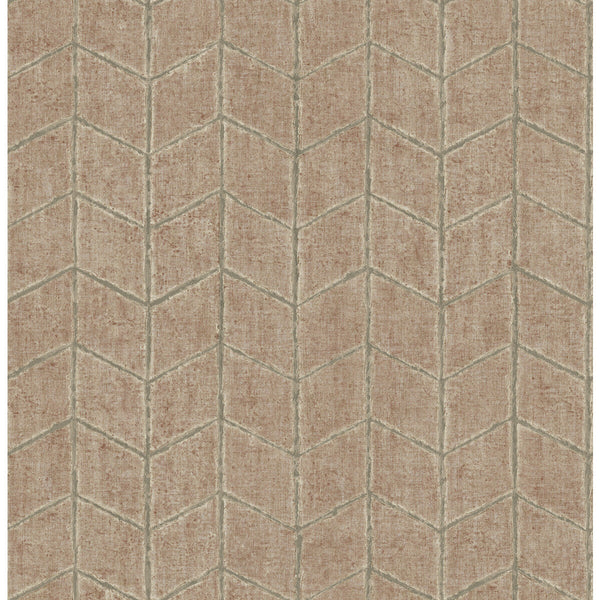 Kravet Design - W4129-119 Red | Kravet Design | New Origins |Herringbone/Tweed Metallic Wallcovering Print