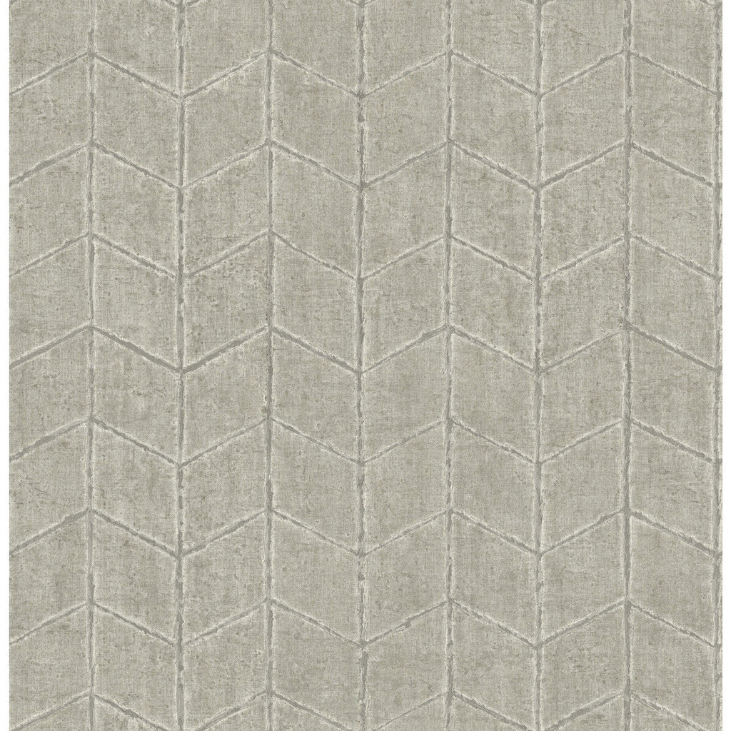 Kravet Design - W4129-11 Grey | Kravet Design | New Origins |Herringbone/Tweed Metallic Wallcovering Print