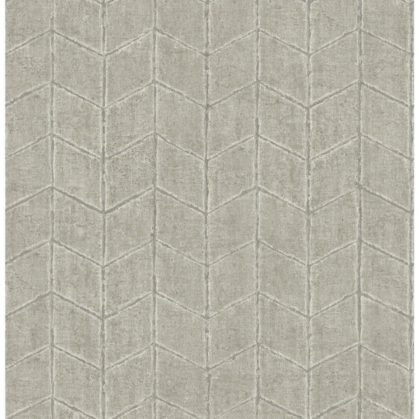 Kravet Design - W4129-11 Grey | Kravet Design | New Origins |Herringbone/Tweed Metallic Wallcovering Print