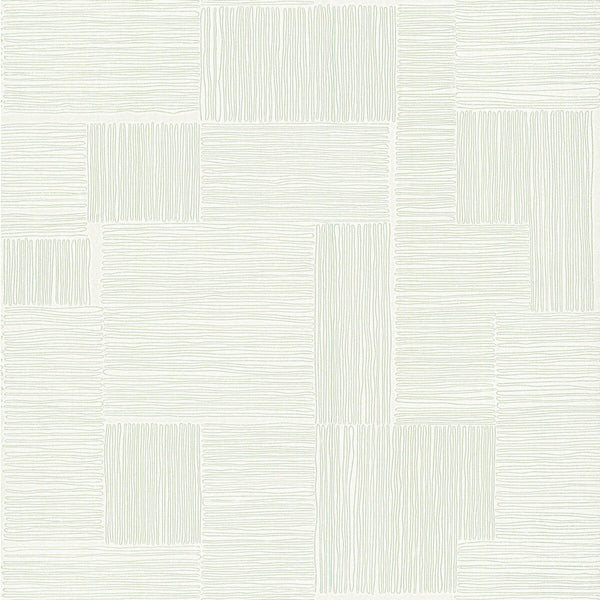W4130-1 White | Kravet Design | New Origins |Geometric Metallic Wallcovering Print