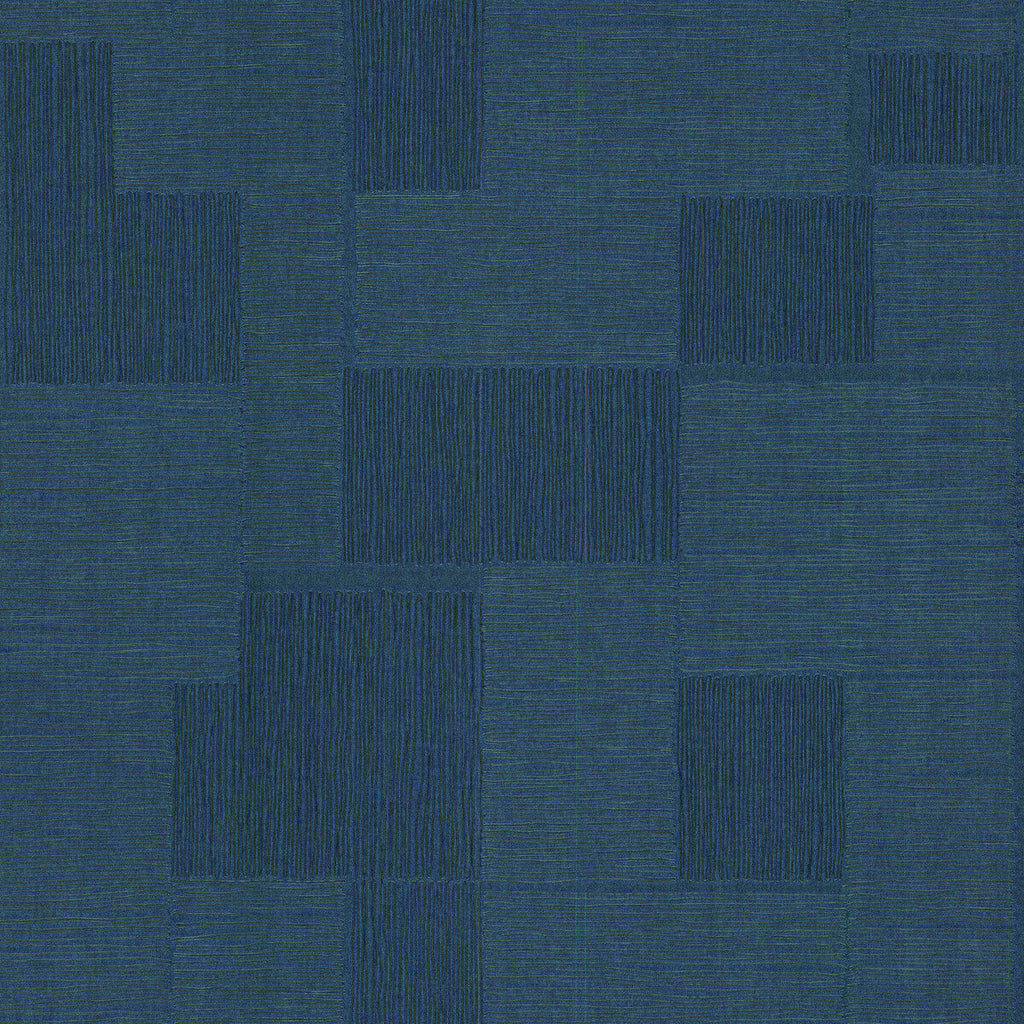 Kravet Design - W4130-50 Dark Blue | Kravet Design | New Origins |Geometric Metallic Wallcovering Print