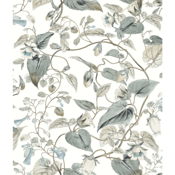 Kravet Design - W4132-511 Blue | Kravet Design | Blooms Second Edition Resource Library | Botanical & Floral Wallcovering Print