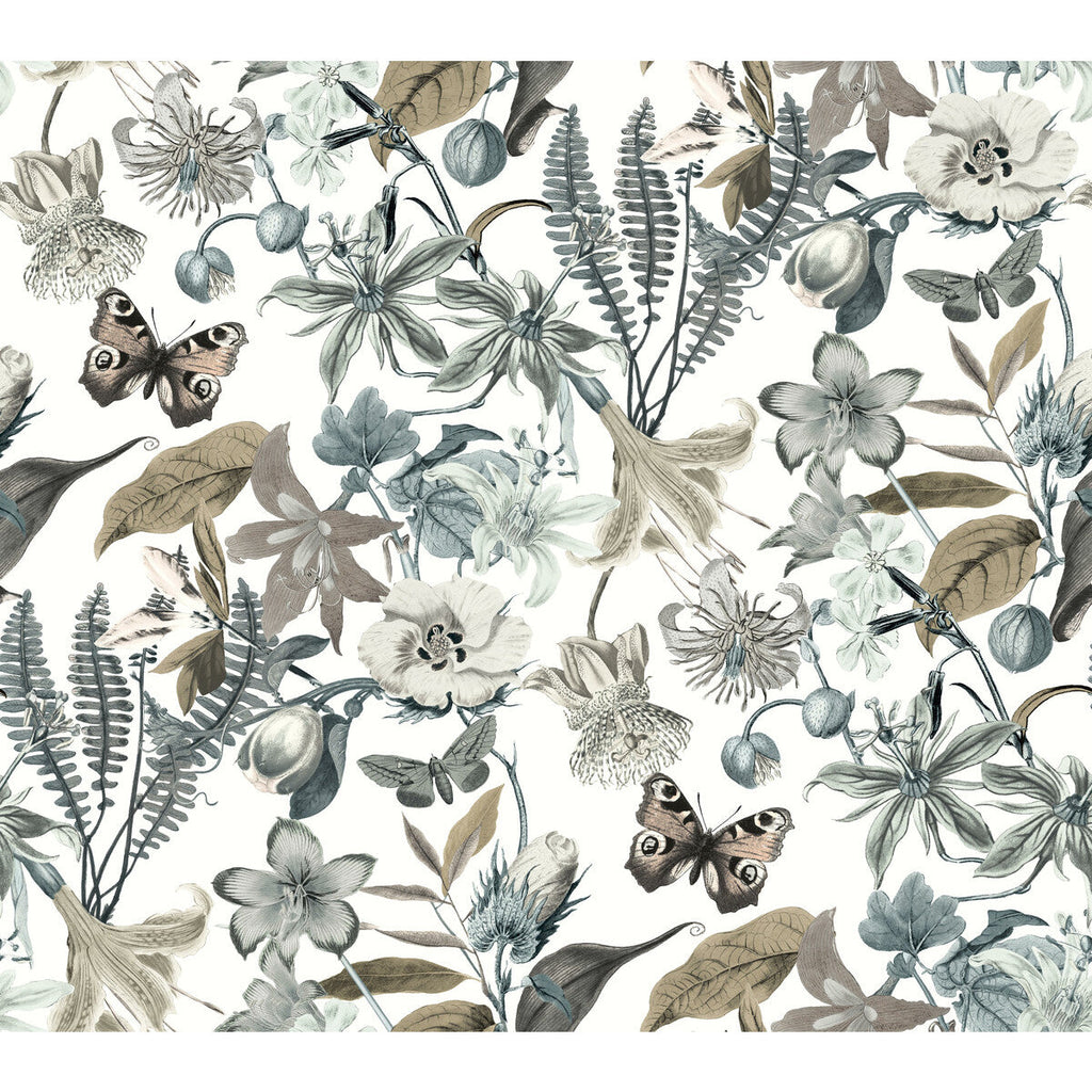 Kravet Design - W4133-516 Blue | Kravet Design | Blooms Second Edition Resource Library | Botanical & Floral Wallcovering Print