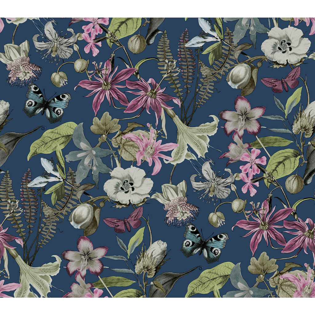 Kravet Design - W4133-517 Light Blue | Kravet Design | Blooms Second Edition Resource Library | Botanical & Floral Wallcovering Print