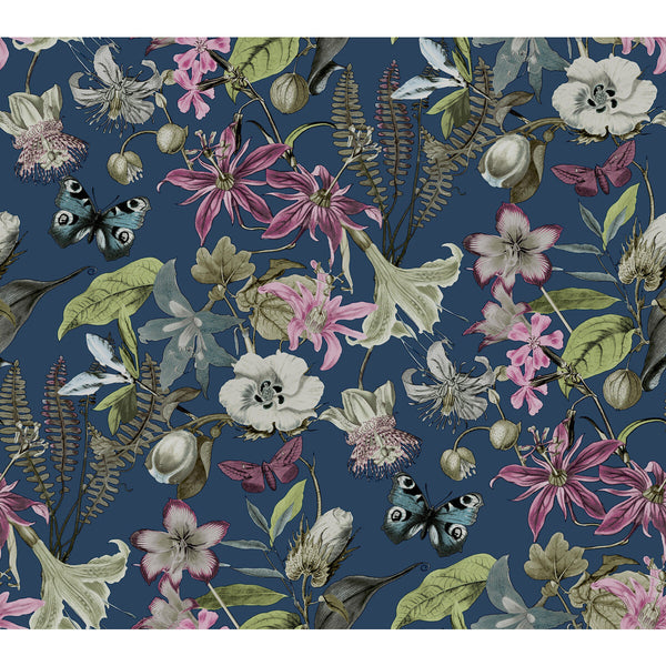 Kravet Design - W4133-517 Light Blue | Kravet Design | Blooms Second Edition Resource Library | Botanical & Floral Wallcovering Print